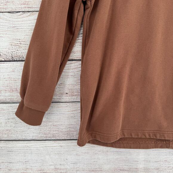 Varley Rowan Sweat Crewneck Sweatshirt Womens Large Brown Fleece - Picture 4 of 14